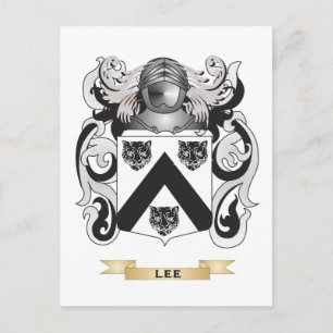 Lee Coat of Arms (Family Crest) Postcard