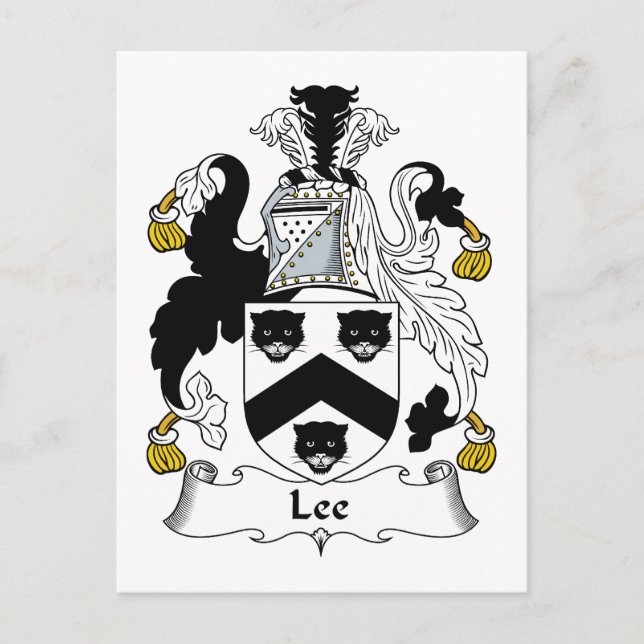 Lee Family Crest Postcard (Front)