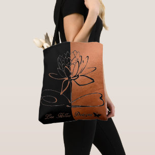 Lee Hiller Designs Accents Black Copper Tote Bag