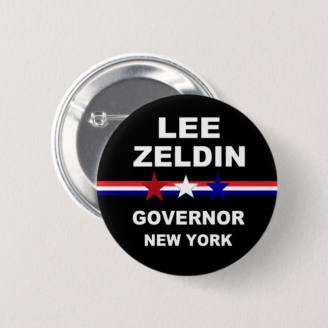Lee Zeldin Governor New York 2022 6 Cm Round Badge (Front & Back)