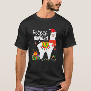 Leece Feliz Navidad Llama Christmas Cute Xmas T-Shirt
