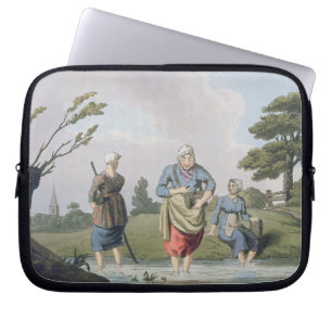 Leech Finders, from `Costume of Yorkshire' engrave Laptop Sleeve