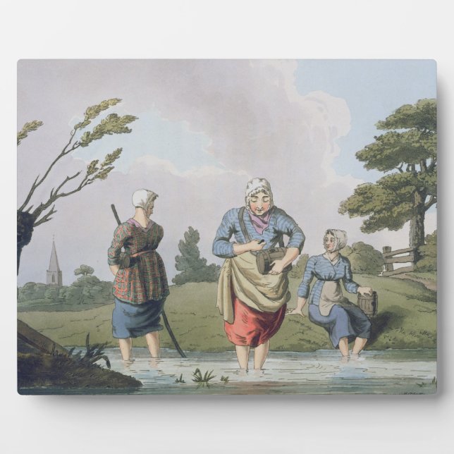 Leech Finders, from `Costume of Yorkshire' engrave Plaque (Front)