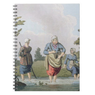 Leech Finders, from `Costume of Yorkshire' engrave Spiral Notebook
