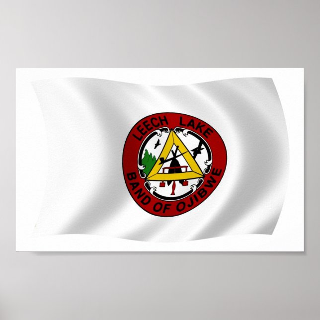 Leech Lake Reservation Flag Poster Print (Front)