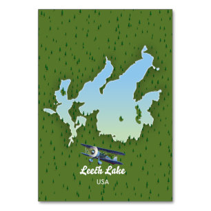 Leech lake Travel map Table Number