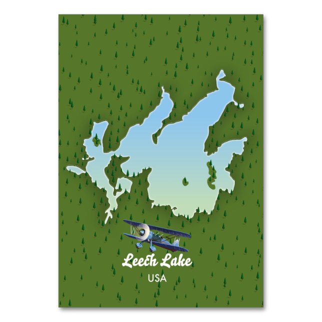 Leech lake Travel map Table Number (Front)