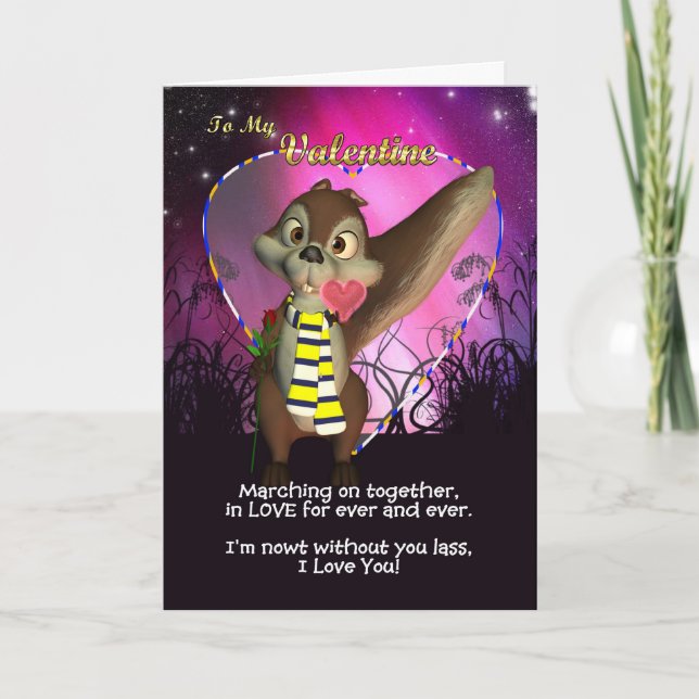 Leeds Footbally Fan Valentine's Day Card Cute (Front)