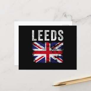 Leeds UK Flag England Souvenir Postcard