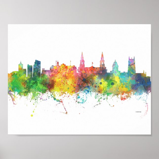 LEEDS, UK SKYLINE POSTER (Front)