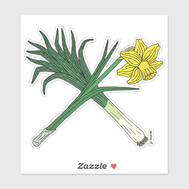 Leek and Daffodil Crossed (Sheet)
