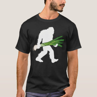 Leek Bigfoot Carrying Vegetable Cryptid Gardening  T-Shirt