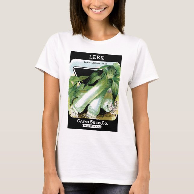 Leek Seed Packet Label T-Shirt (Front)