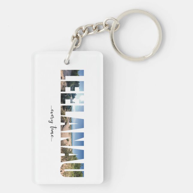 Leelanau Art Photography Acrylic Keychain (Back)