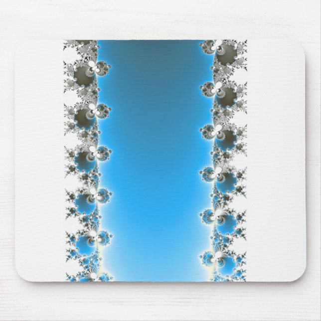 Leenece - Blue Fractal Mouse Pad (Front)
