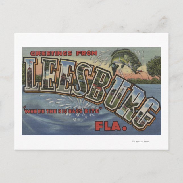 Leesburg, Florida - Large Letter Scenes Postcard (Front)