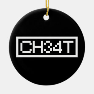LEET CHEAT CERAMIC TREE DECORATION