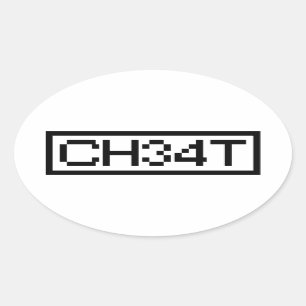 LEET CHEAT OVAL STICKER