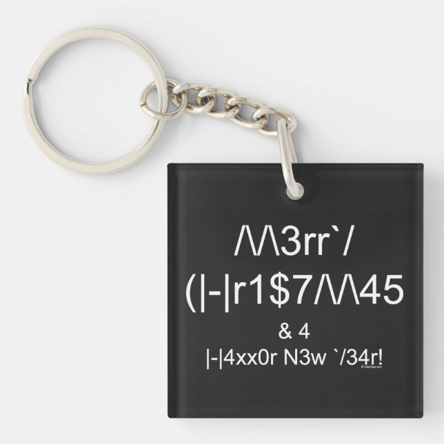LEET Christmas Key Ring (Front)