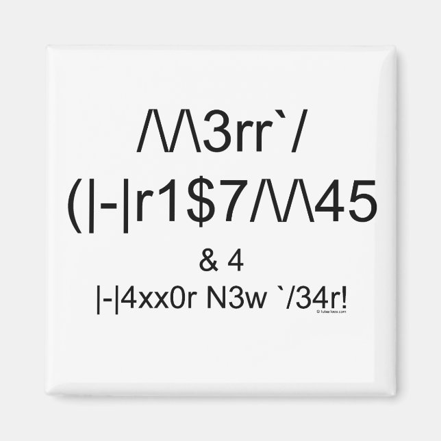 LEET Christmas Magnet (Front)