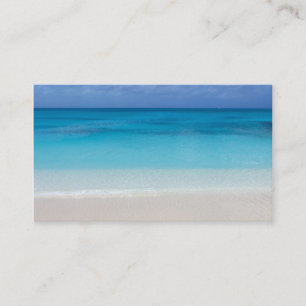Leeward Beach   Turks and Caicos Photo Business Card