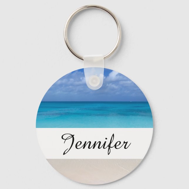 Leeward Beach | Turks and Caicos Photo Key Ring (Front)