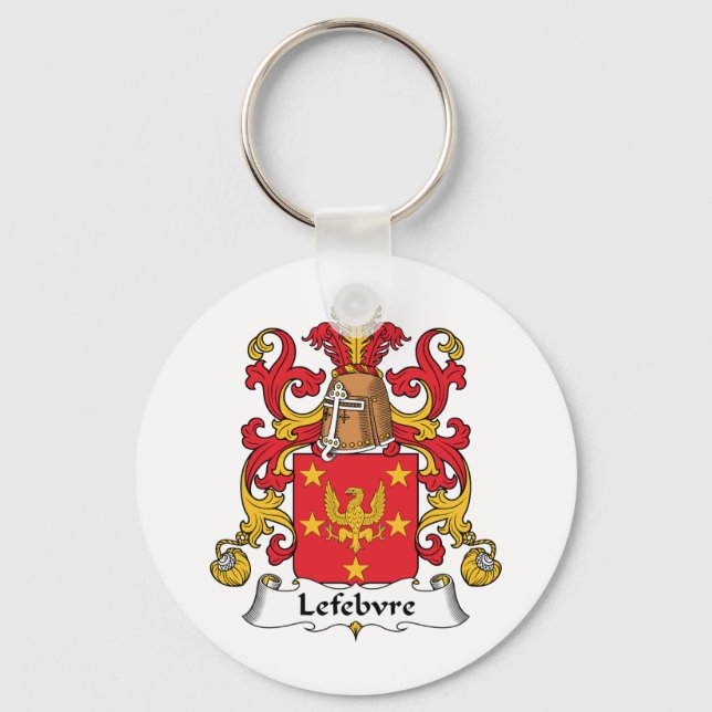 Lefebvre Family Crest Key Ring (Front)