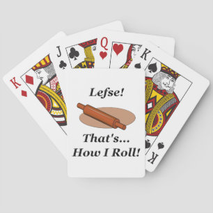 Lefse How I Roll Playing Cards