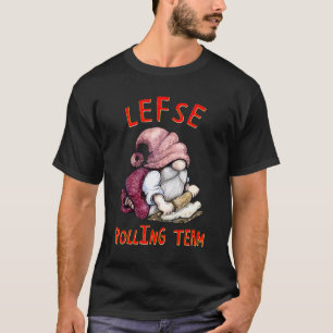 Lefse Rolling Team Cute Christmas Gnome Baking Tom T-Shirt