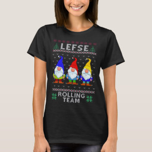 Lefse Rolling Team God Jul Gnome Christmas Xmas T-Shirt