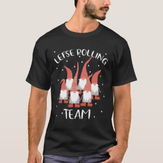 Lefse Rolling Team God Jul Gnome Tomte Xmas Santa  T-Shirt