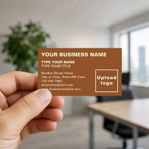 Left-Aligned Brown Business Card