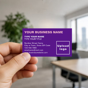 Left-Aligned Purple Business Cards