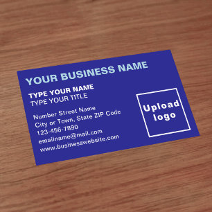 Left Aligned Style Blue Business Card