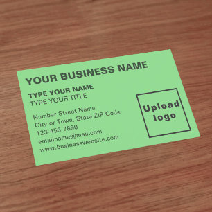 Left Aligned Style Light Green Business Card