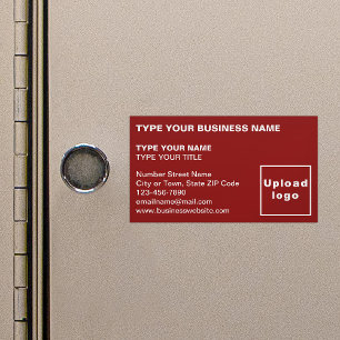 Left Aligned Style Red Magnetic Business Card