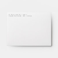 Left Aligned Two Line Return Address Envelope