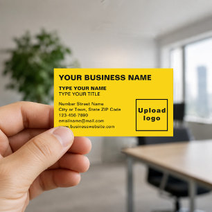 Left-Aligned Yellow Business Cards