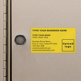 Left Aligned Yellow Magnetic Business Card