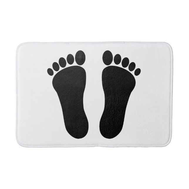Left And Right Footprints Bath Mat (Front)