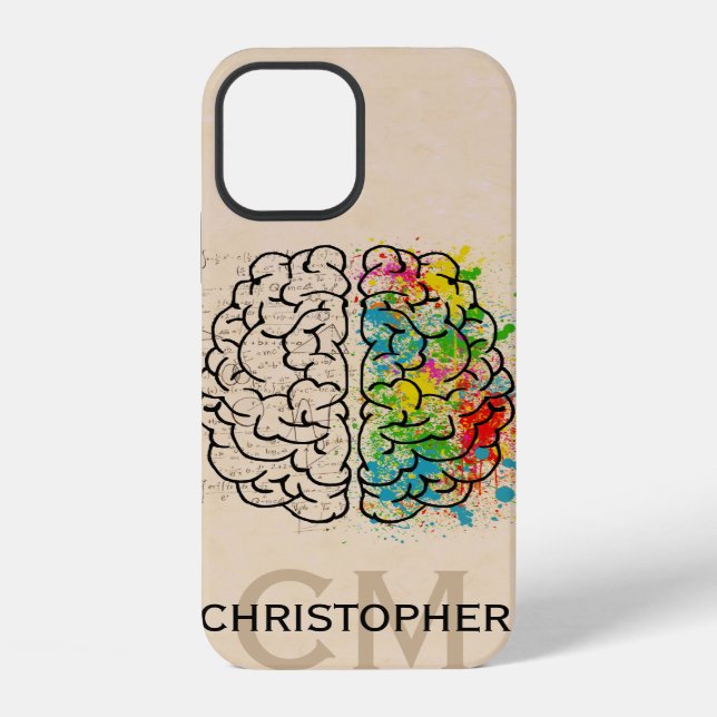 Left And Right Human Brain Personalise iPhone Case (Back)