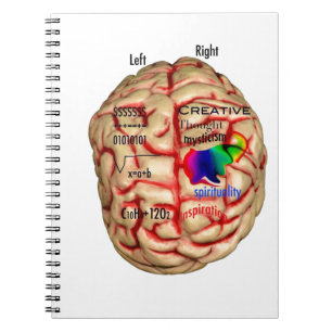 Left and Right Side of Brain Spiral Notebook