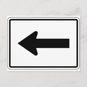 Left Arrow Street Sign Postcard