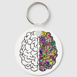 Left Brain, Right Brain Key Ring