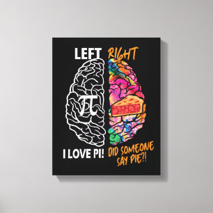 Left Brain Right Brain Pi Canvas Print