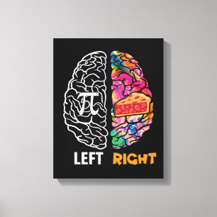 Left Brain Right Brain Pi Canvas Print