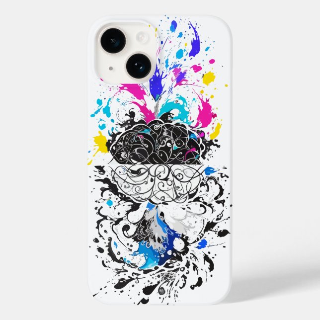 Left Brain vs Right Brain Creative Artwork Case-Mate iPhone Case (Back)