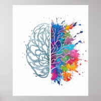 Left Brain vs Right Brain Creative Artwork