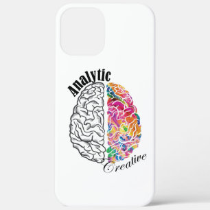 Left Brained Right Brained Analytic Creative Brain iPhone 12 Pro Max Case