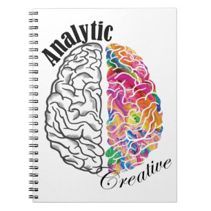 Left Brained Right Brained Analytic Creative Brain Notebook